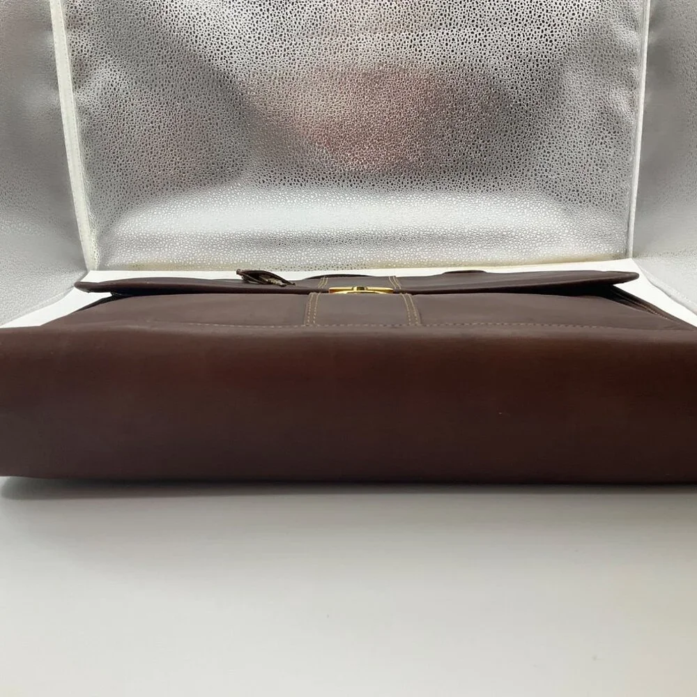 VTG Sudhaus 80's Leather Briefcase Key Detachable Strap Minimalist Old Money